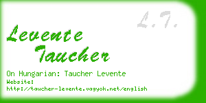 levente taucher business card